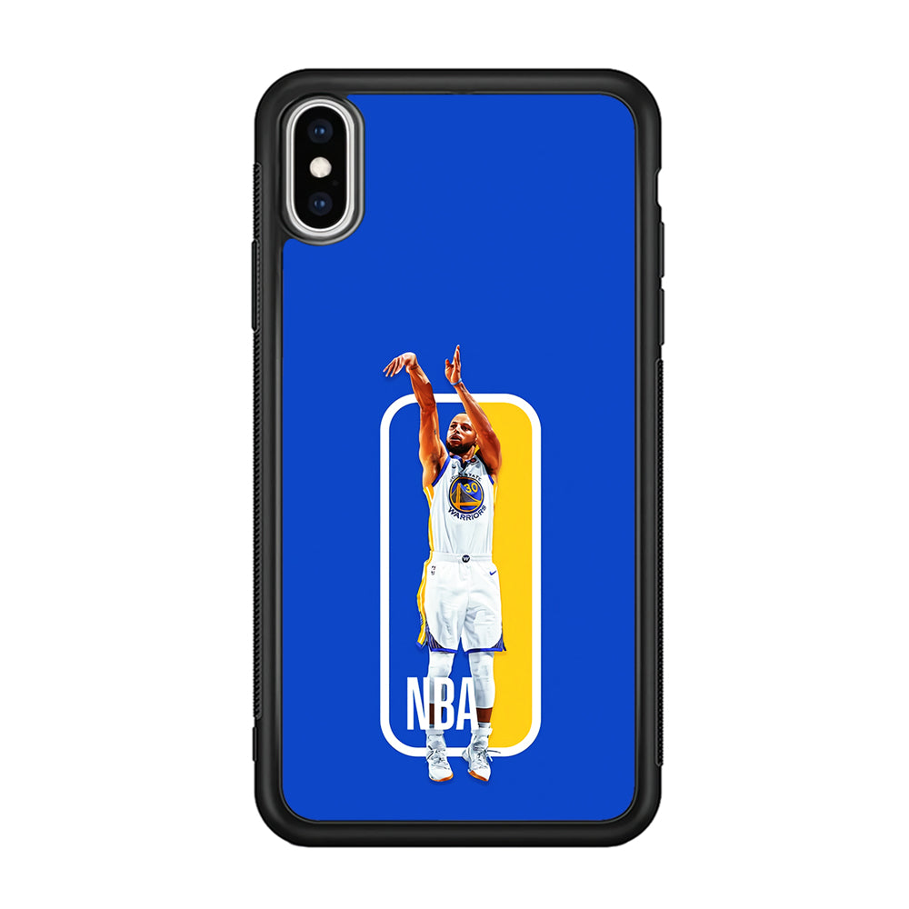 Stephen Curry Golden State Warriors iPhone Xs Case-Phone Case-Rubber Black (2D Case)-Altracase