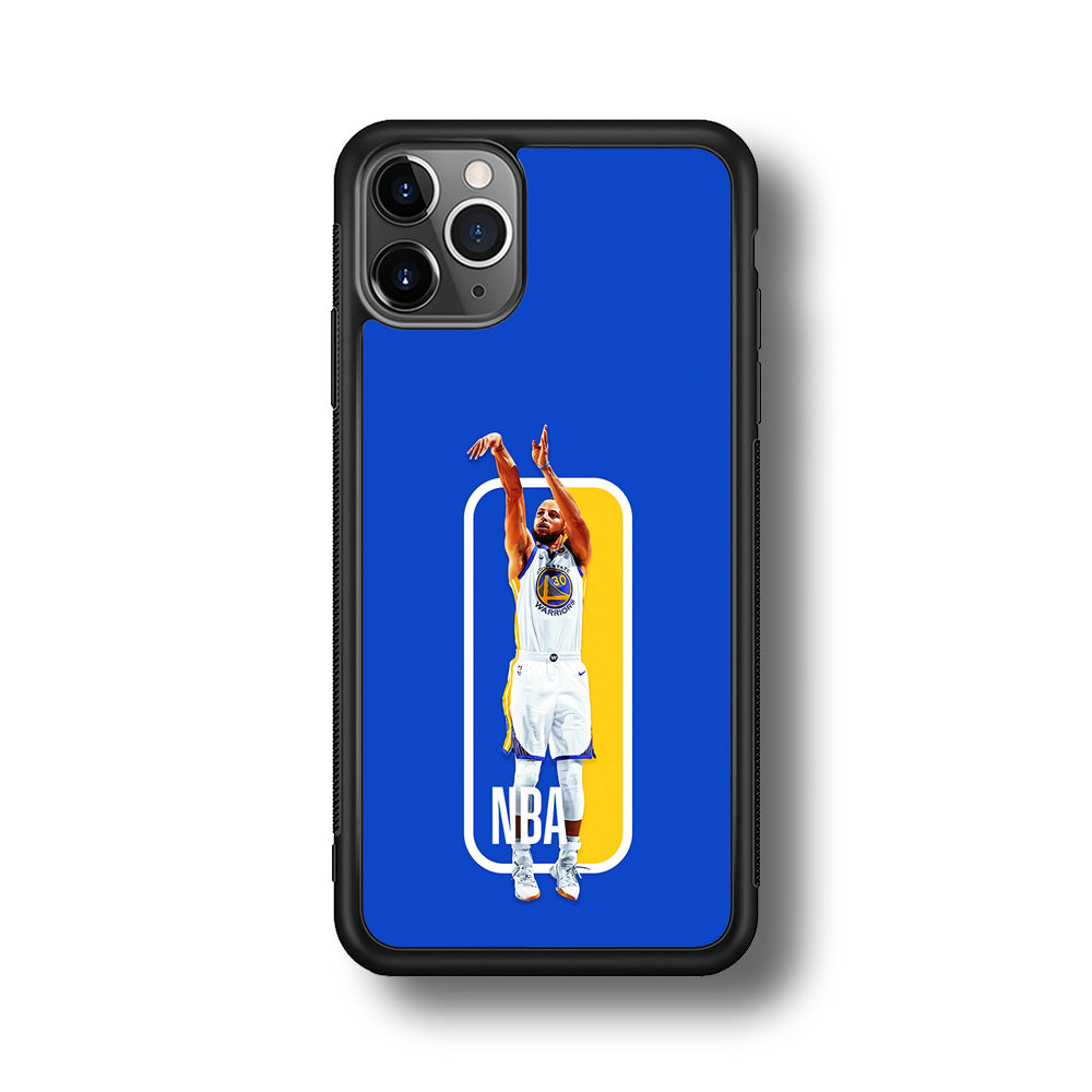 Stephen Curry Golden State Warriors iPhone 11 Pro Max Case-Phone Case-Rubber Black (2D Case)-Altracase