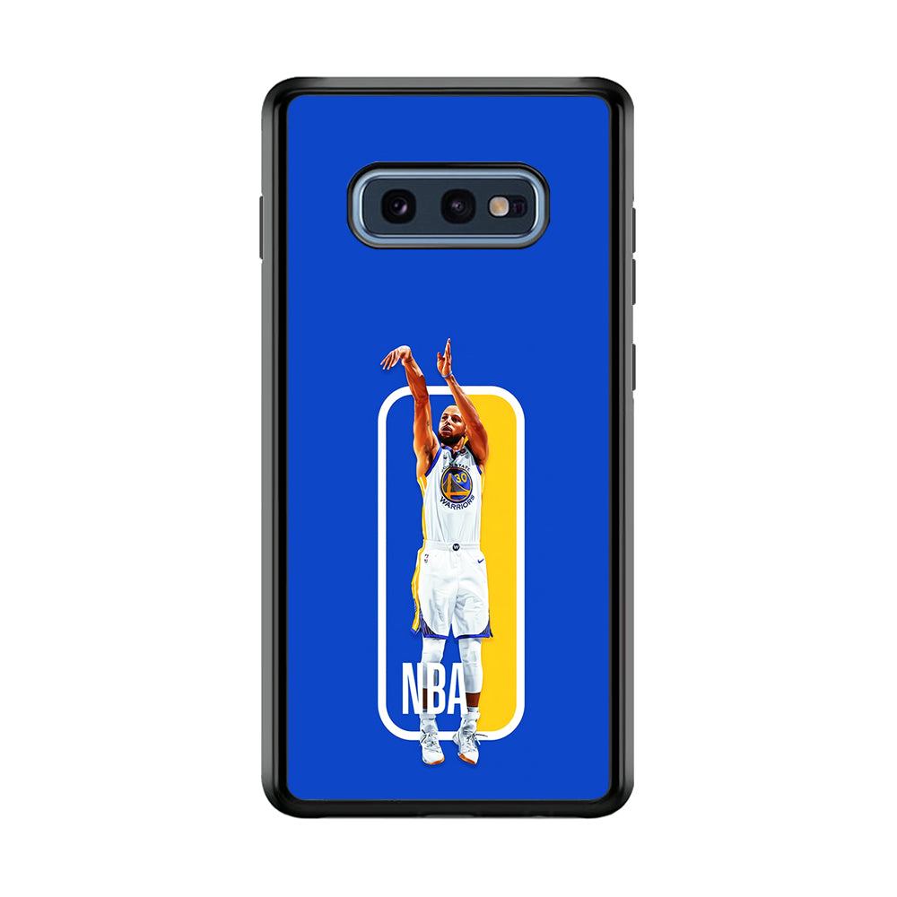 Stephen Curry Golden State Warriors Samsung Galaxy S10E Case-Phone Case-Rubber Black (2D Case)-Altracase