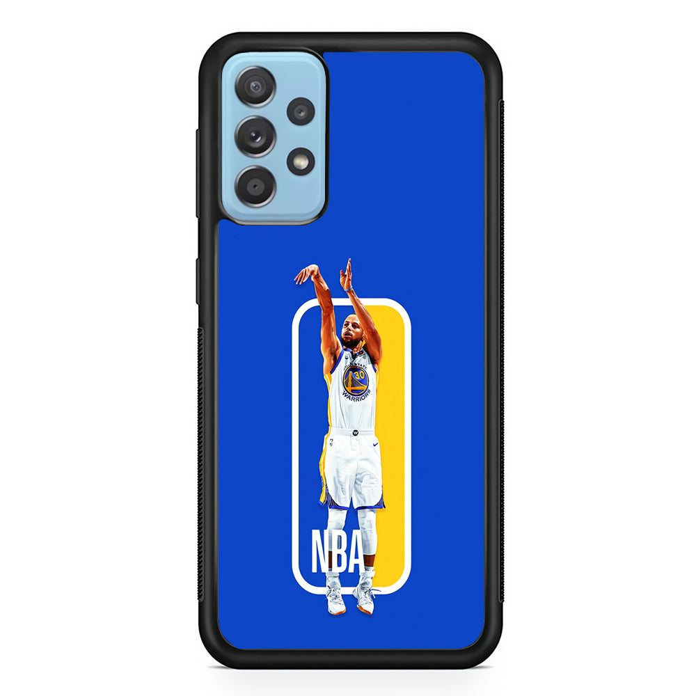 Stephen Curry Golden State Warriors Samsung Galaxy A72 Case-Phone Case-Rubber Black (2D Case)-Altracase