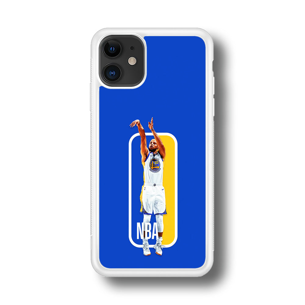 Stephen Curry Golden State Warriors iPhone 11 Case-Phone Case-Rubber White (2D Case)-Altracase