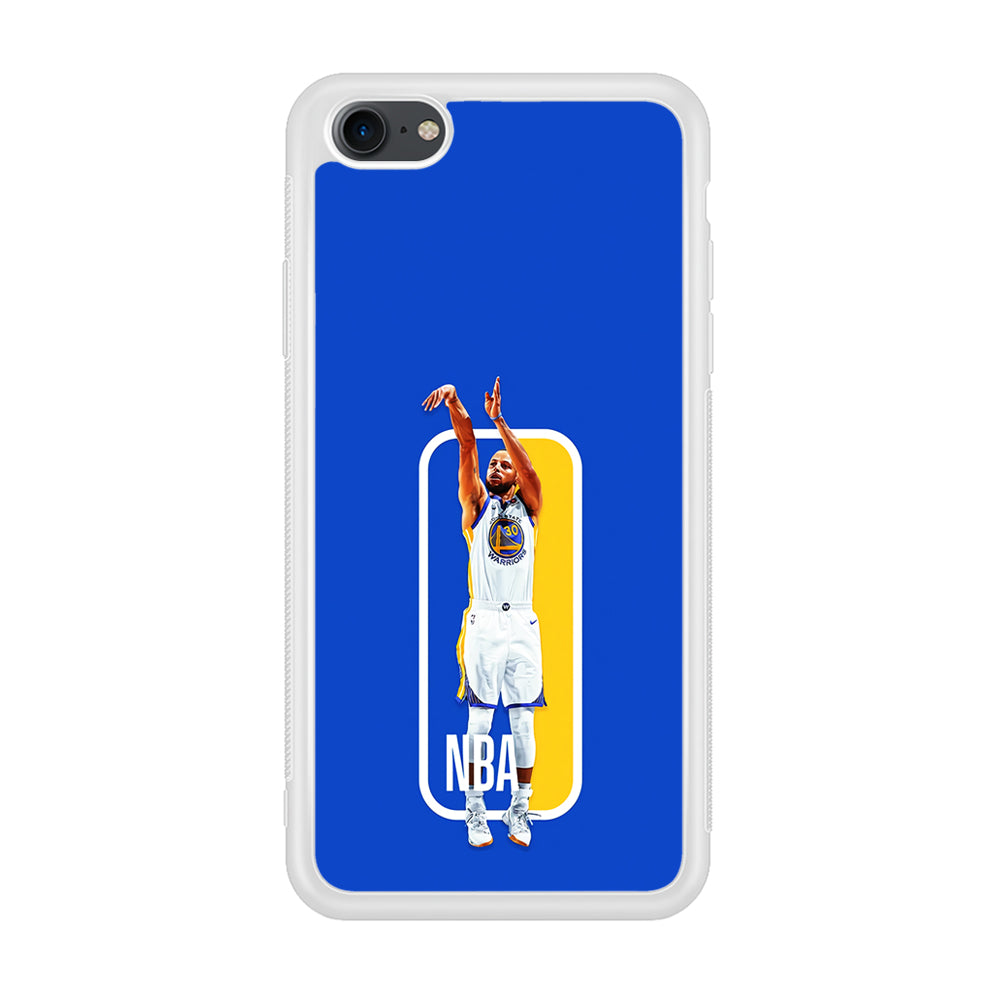 Stephen Curry Golden State Warriors iPhone SE 2020 Case-Phone Case-Rubber White (2D Case)-Altracase