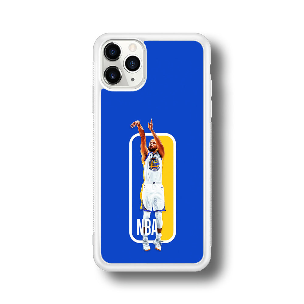 Stephen Curry Golden State Warriors iPhone 11 Pro Max Case-Phone Case-Rubber White (2D Case)-Altracase