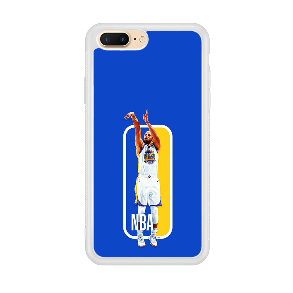Stephen Curry Golden State Warriors iPhone 8 Plus Case-Phone Case-Rubber White (2D Case)-Altracase