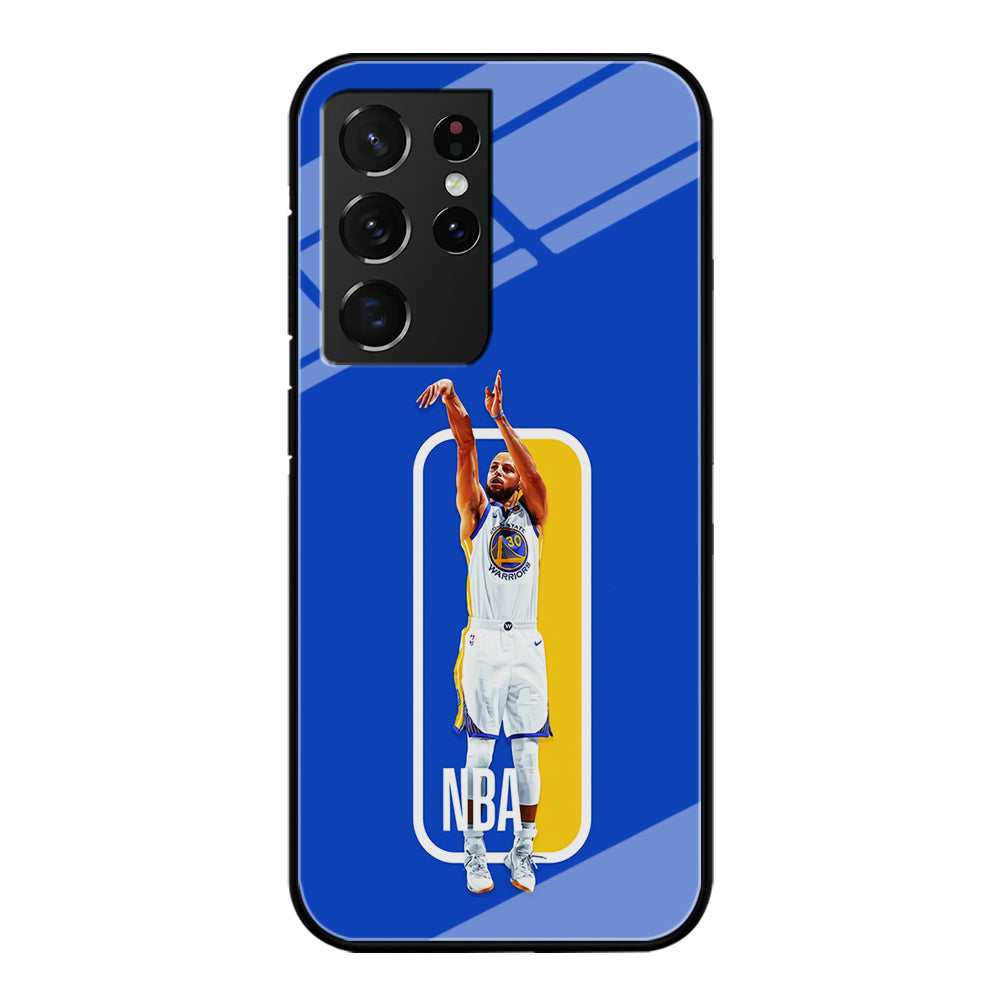 Stephen Curry Golden State Warriors Samsung Galaxy S22 Ultra Case-Phone Case-Tempered Glass Case-Altracase