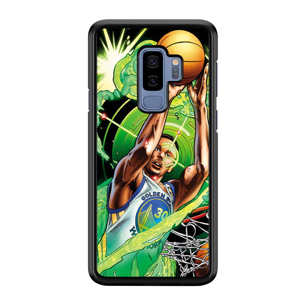Stephen Curry Jump Art Samsung Galaxy S9 Plus Case-Phone Case-Rubber Black (2D Case)-Altracase