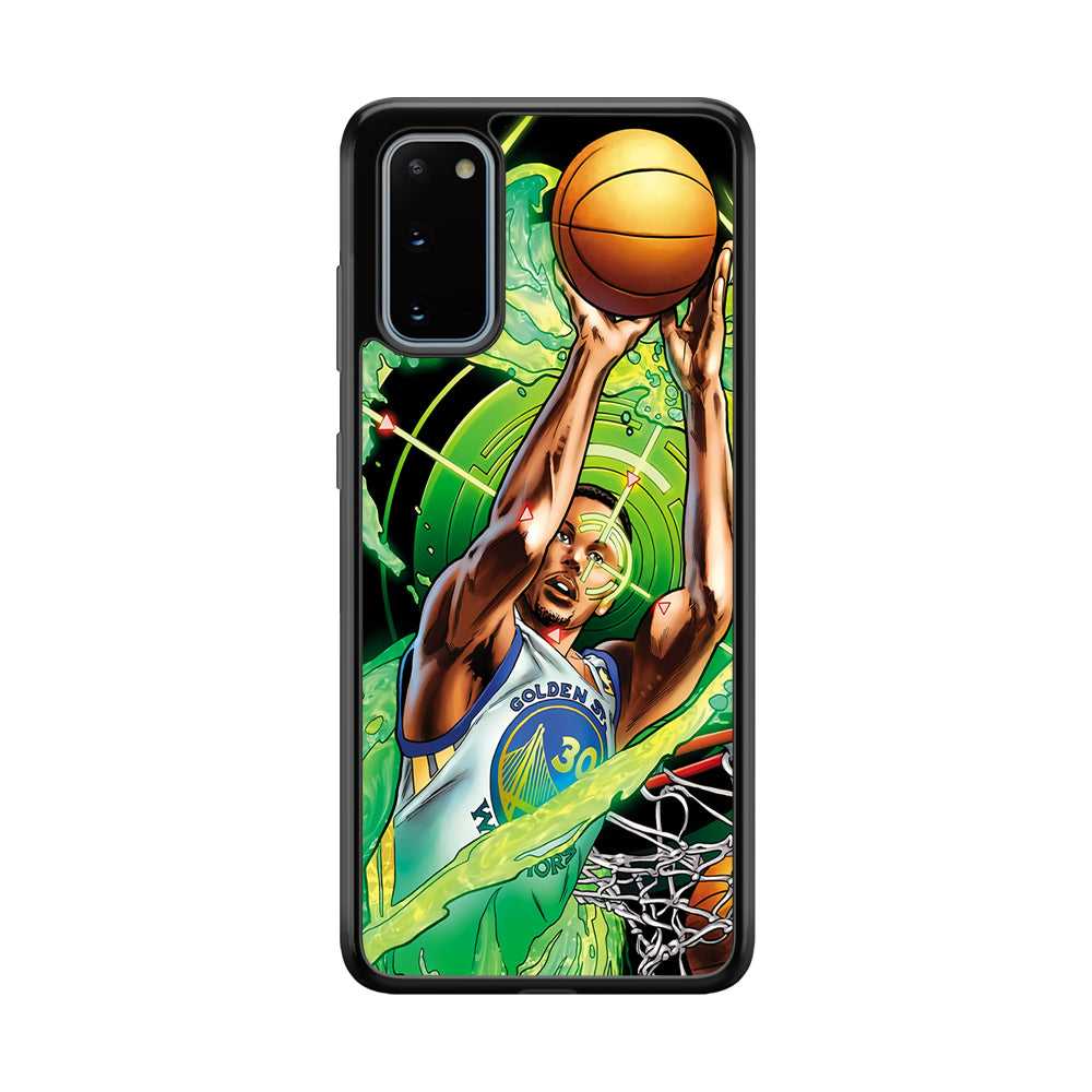 Stephen Curry Jump Art Samsung Galaxy S20 Case-Phone Case-Tempered Glass Case-Altracase