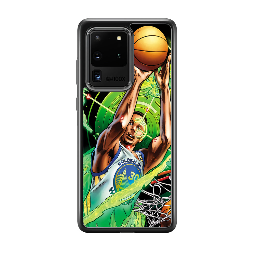 Stephen Curry Jump Art Samsung Galaxy S20 Ultra Case-Phone Case-Tempered Glass Case-Altracase