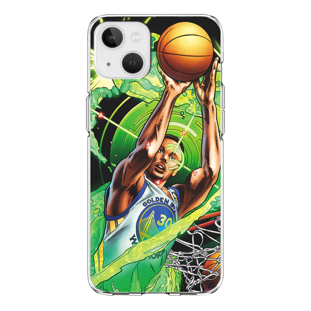 Stephen Curry Jump Art iPhone 13 Case-Phone Case-Clear Soft Case-Altracase