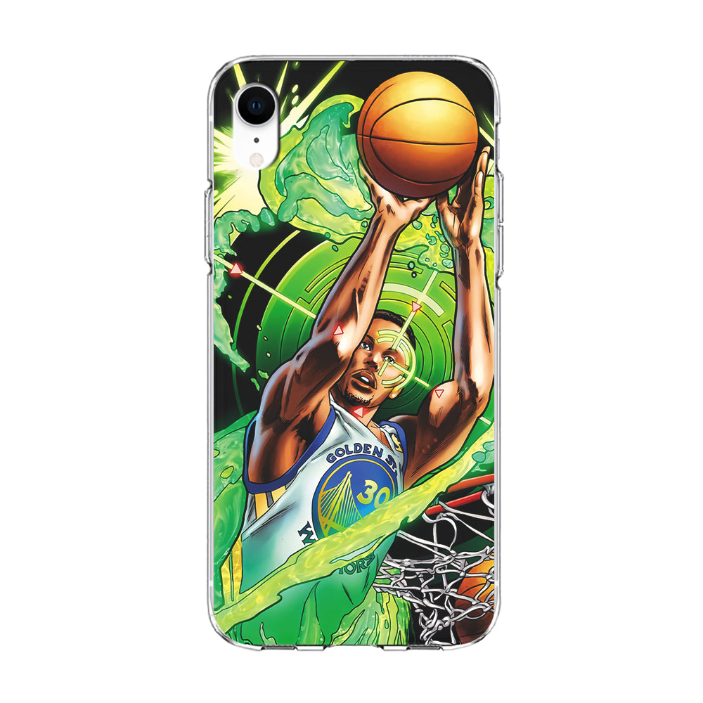 Stephen Curry Jump Art iPhone XR Case-Phone Case-Clear Soft Case-Altracase