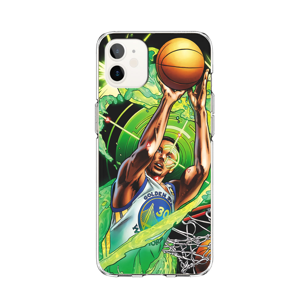 Stephen Curry Jump Art iPhone 12 Case-Phone Case-Clear Soft Case-Altracase