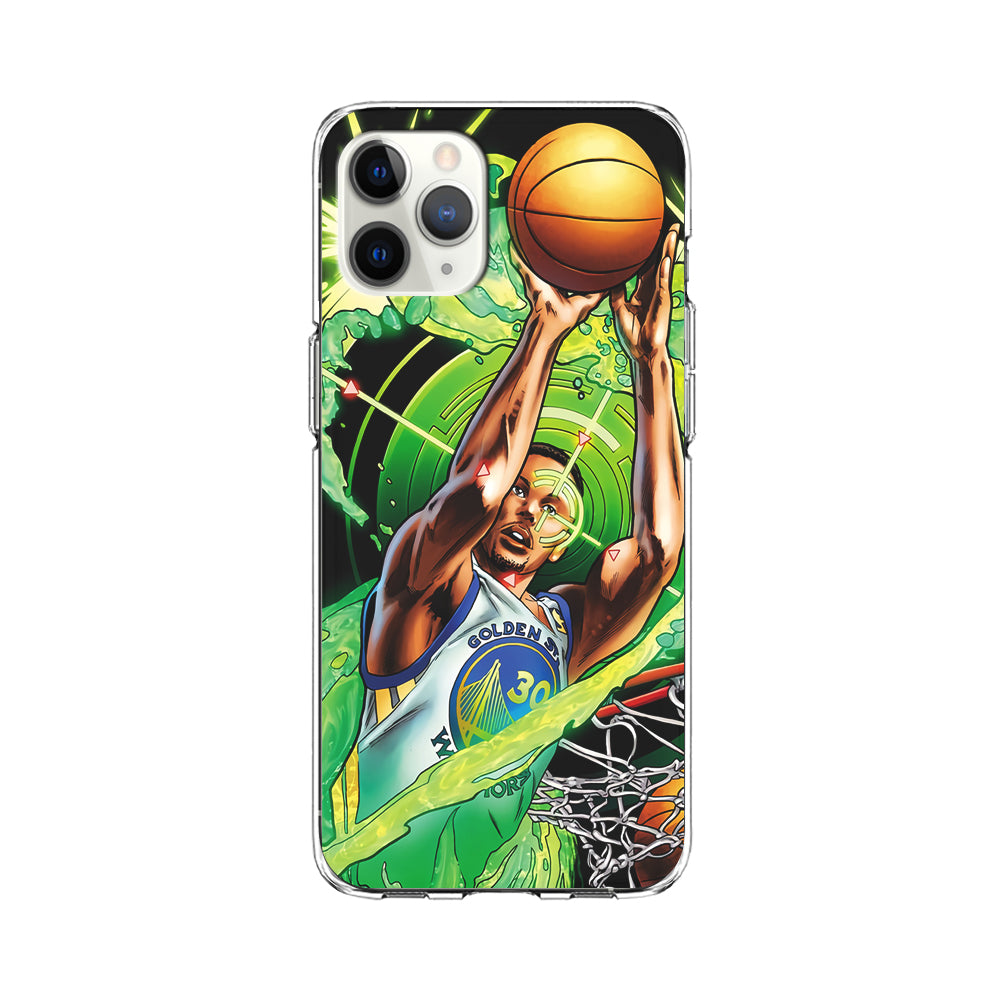 Stephen Curry Jump Art iPhone 11 Pro Case-Phone Case-Clear Soft Case-Altracase
