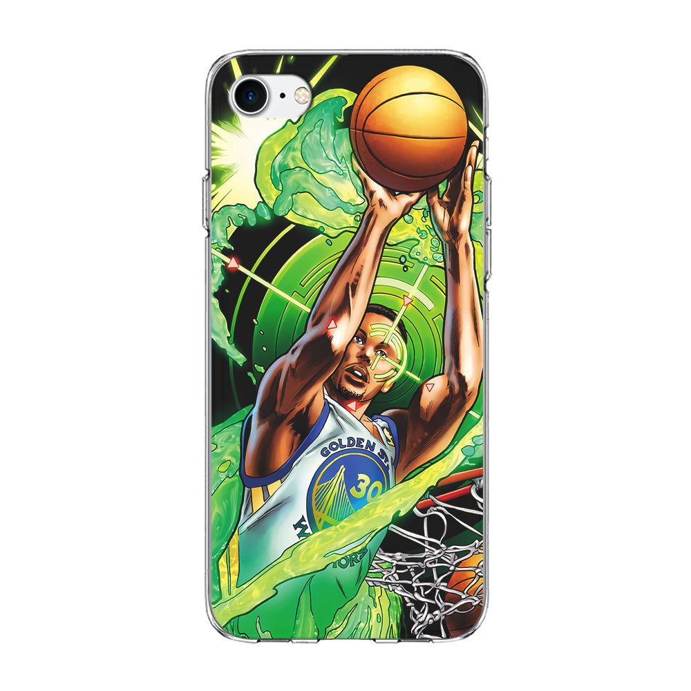 Stephen Curry Jump Art iPhone SE 3 2022 Case-Phone Case-Clear Soft Case-Altracase