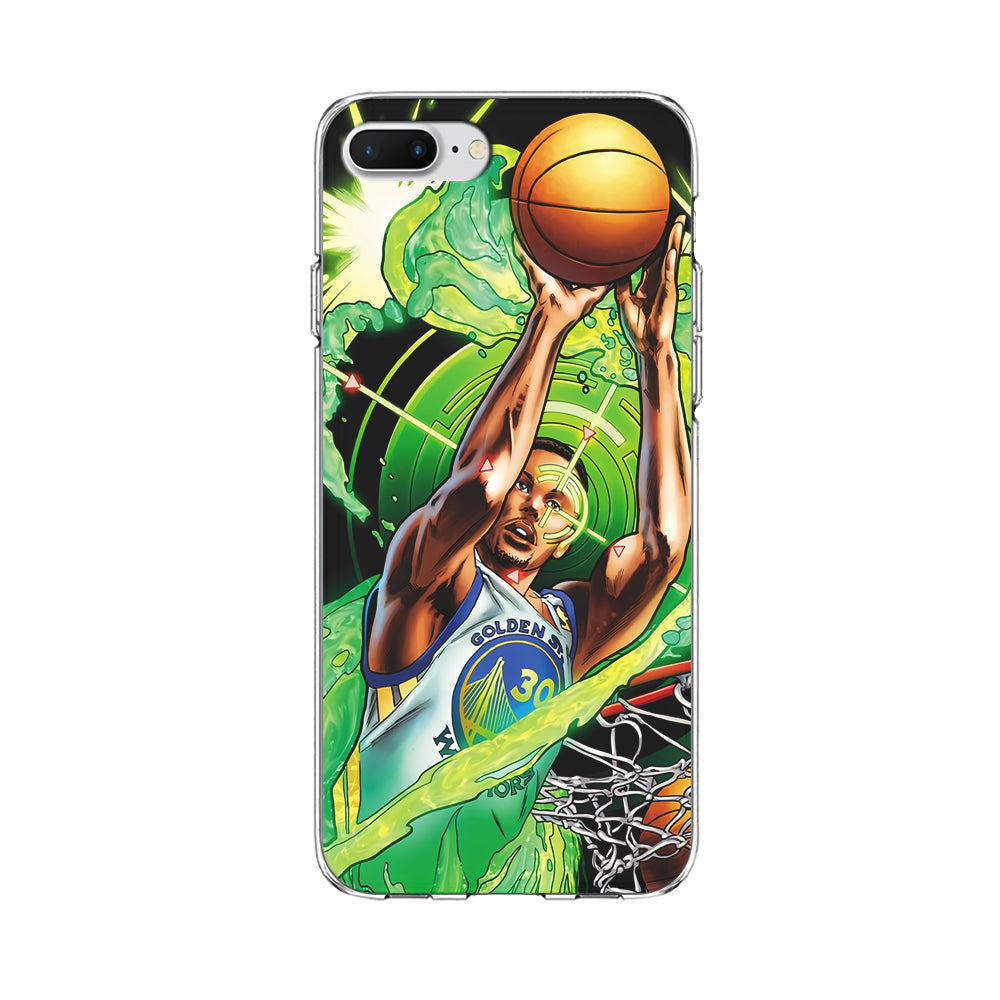 Stephen Curry Jump Art iPhone 8 Plus Case-Phone Case-Clear Soft Case-Altracase