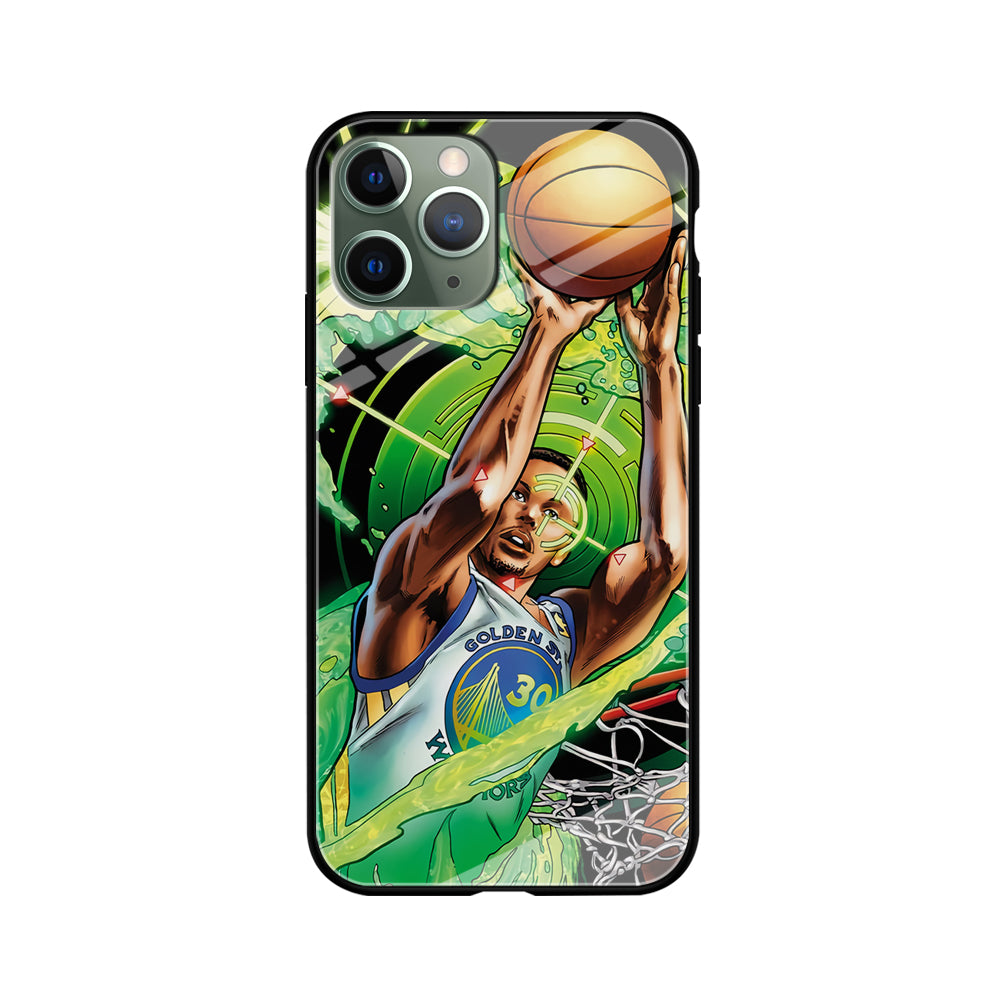 Stephen Curry Jump Art iPhone 11 Pro Max Case-Phone Case-Tempered Glass Case-Altracase