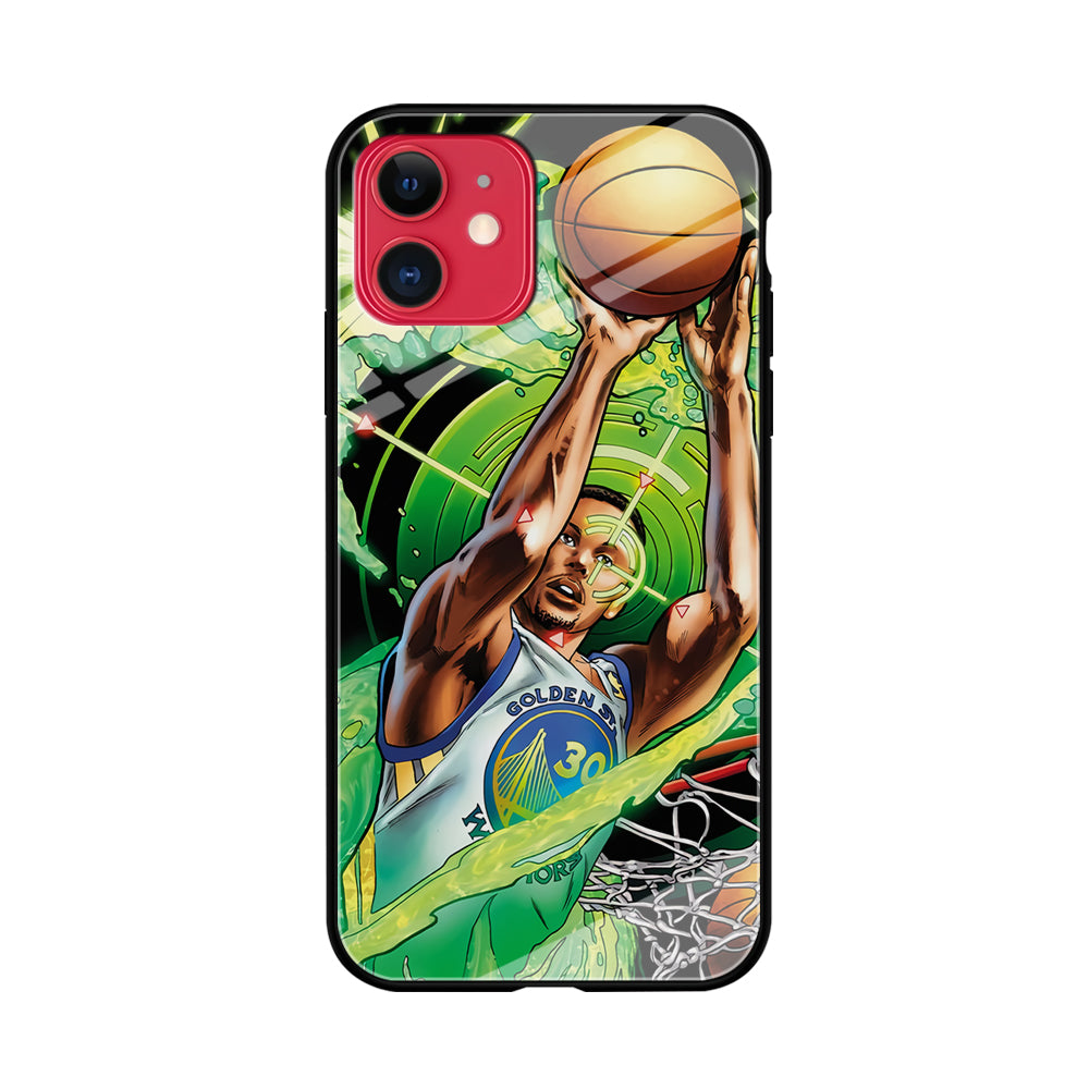 Stephen Curry Jump Art iPhone 11 Case-Phone Case-Tempered Glass Case-Altracase