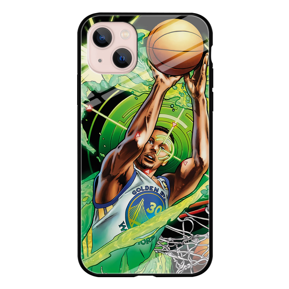 Stephen Curry Jump Art iPhone 13 Case-Phone Case-Tempered Glass Case-Altracase