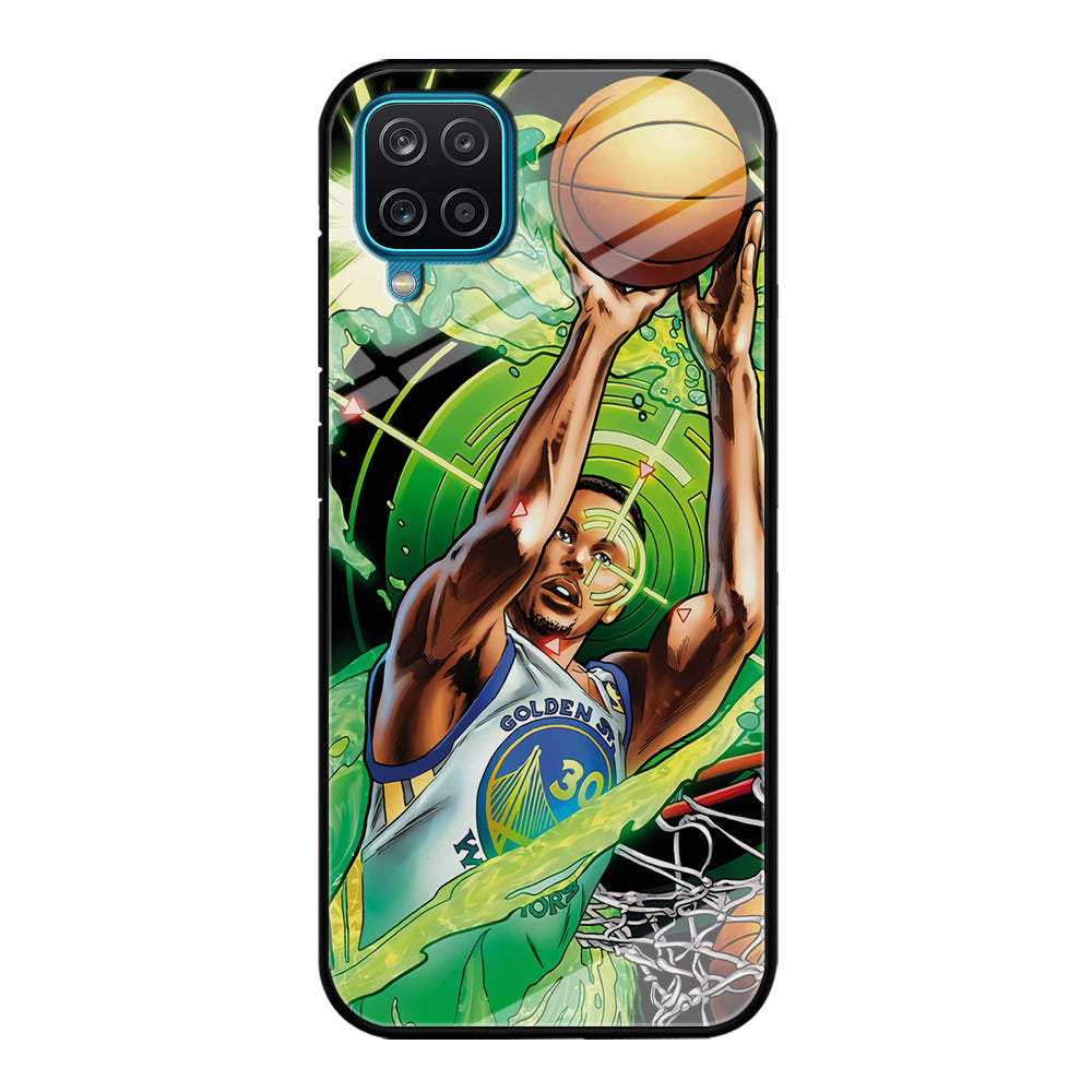 Stephen Curry Jump Art Samsung Galaxy A12 Case-Phone Case-Tempered Glass Case-Altracase