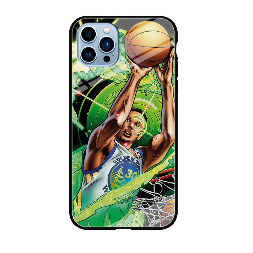 Stephen Curry Jump Art iPhone 12 Pro Max Case-Phone Case-Tempered Glass Case-Altracase