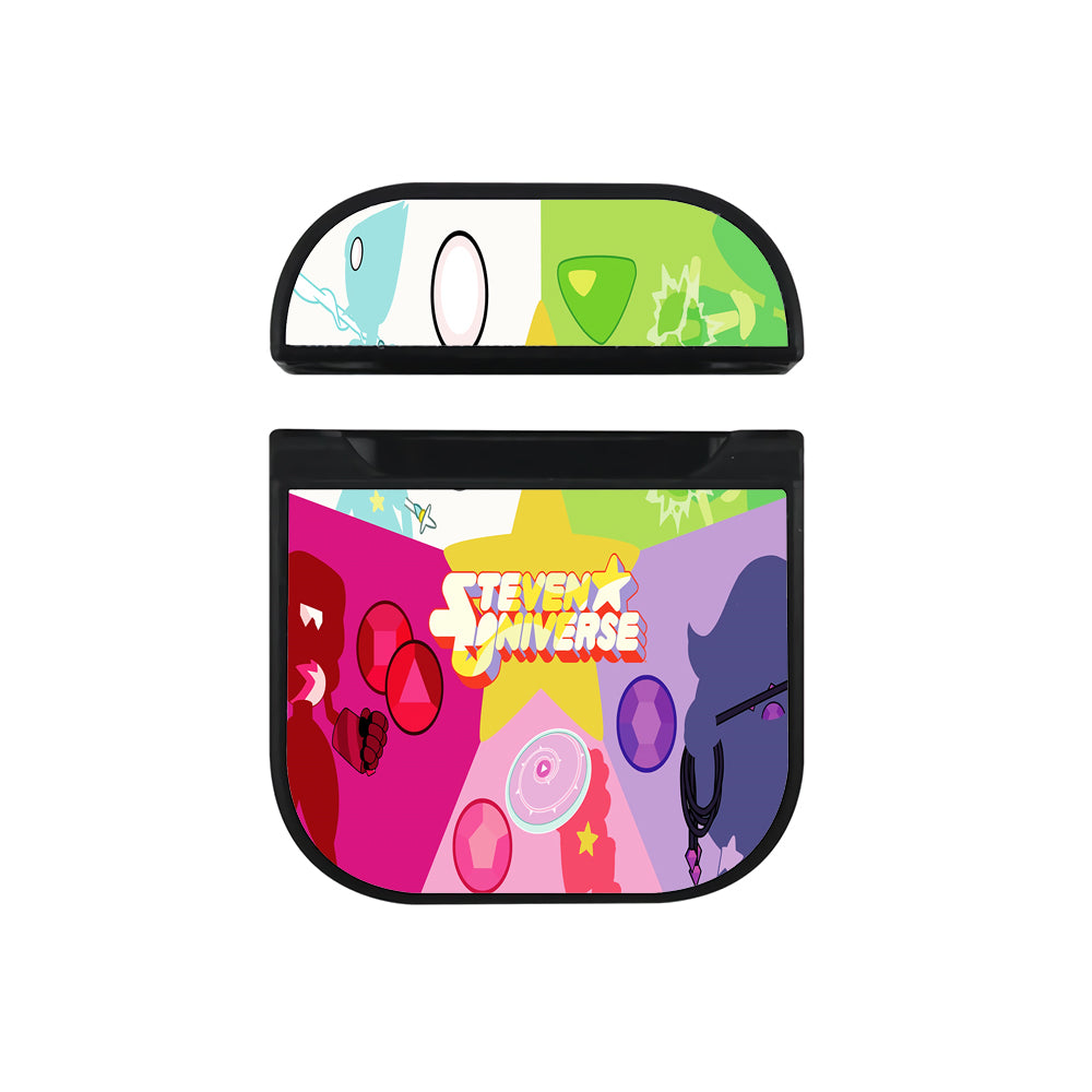 Steven Universe Silhouette Character Hard Plastic Case Cover For Apple Airpods-AirPod Case-Black-Altracase