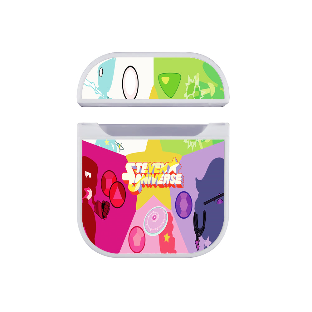 Steven Universe Silhouette Character Hard Plastic Case Cover For Apple Airpods-AirPod Case-White-Altracase