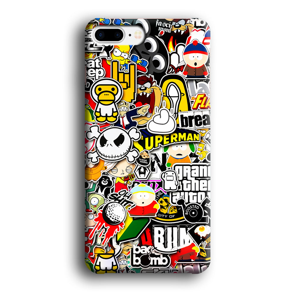 Sticker Collection Image iPhone 8 Plus Case-Phone Case-3D Case-Altracase