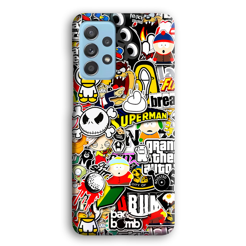 Sticker Collection Image Samsung Galaxy A72 Case-Phone Case-3D Case-Altracase