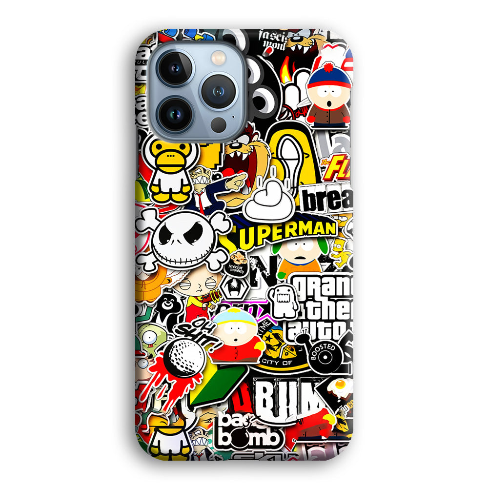 Sticker Collection Image iPhone 15 Pro Max Case-Phone Case-3D Case-Altracase