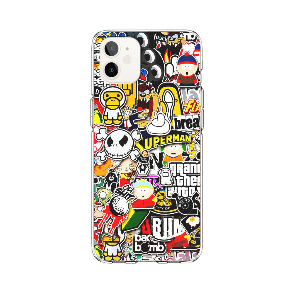 Sticker Collection Image iPhone 12 Case-Phone Case-Clear Soft Case-Altracase