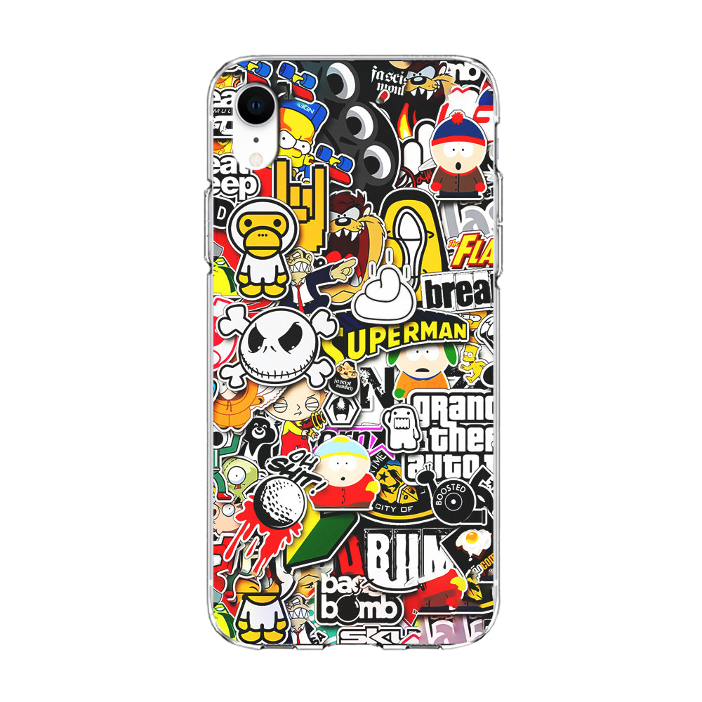 Sticker Collection Image iPhone XR Case-Phone Case-Clear Soft Case-Altracase