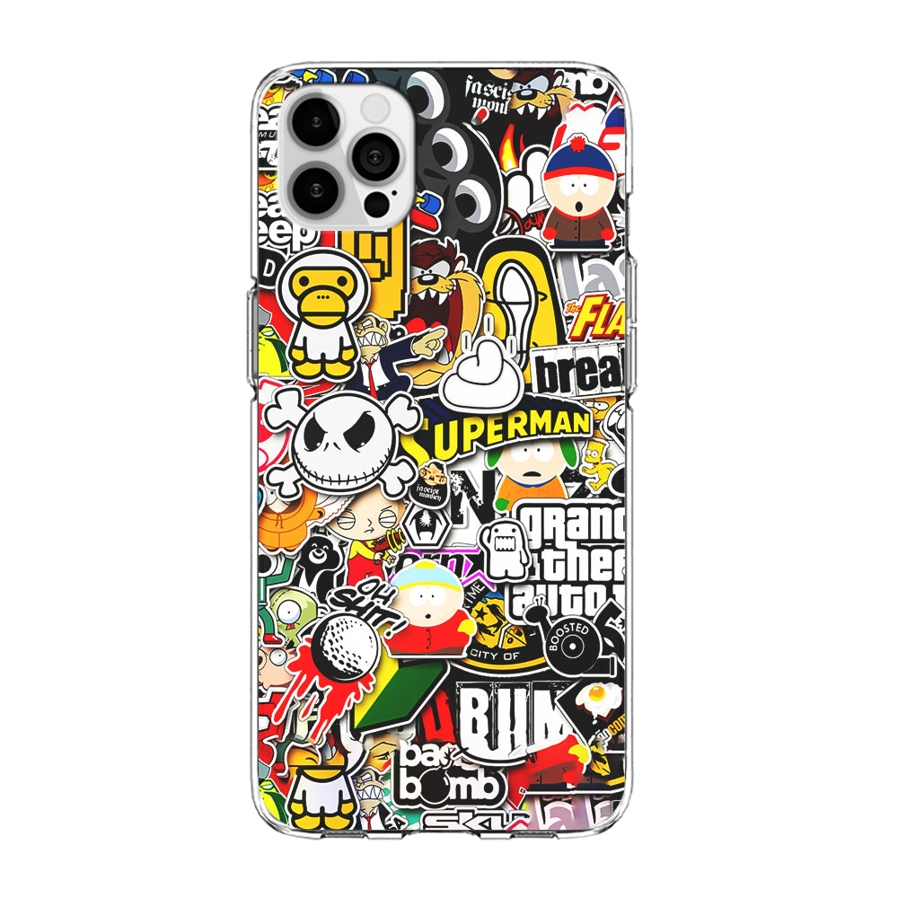 Sticker Collection Image iPhone 15 Pro Max Case-Phone Case-Clear Soft Case-Altracase