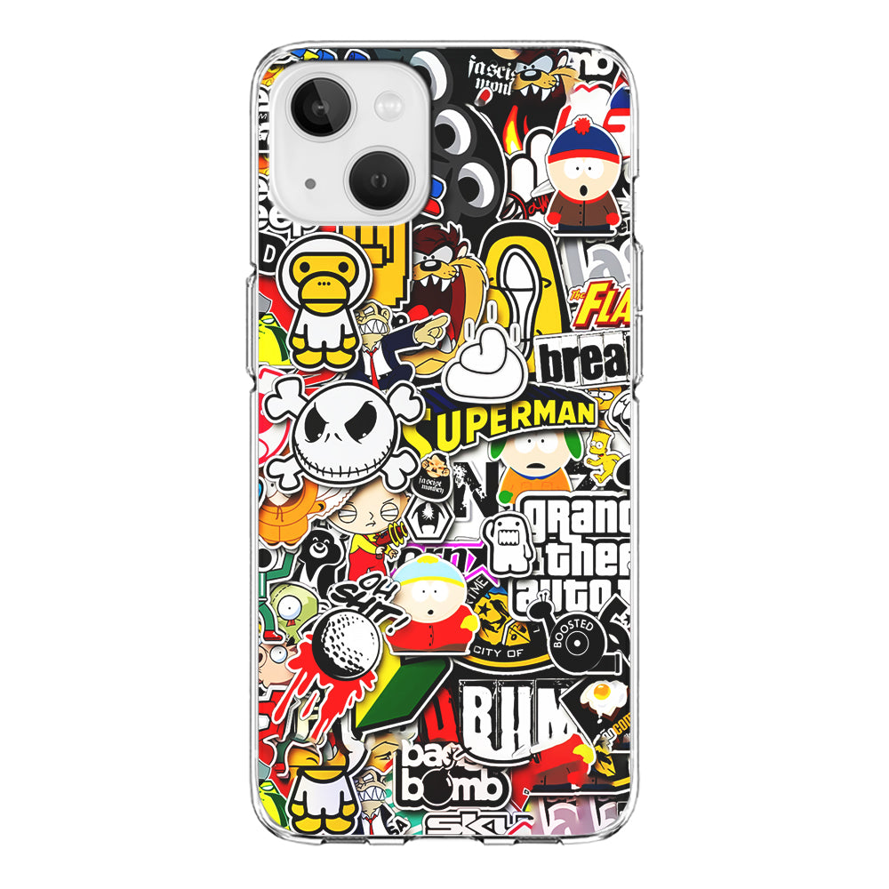 Sticker Collection Image iPhone 13 Case-Phone Case-Clear Soft Case-Altracase