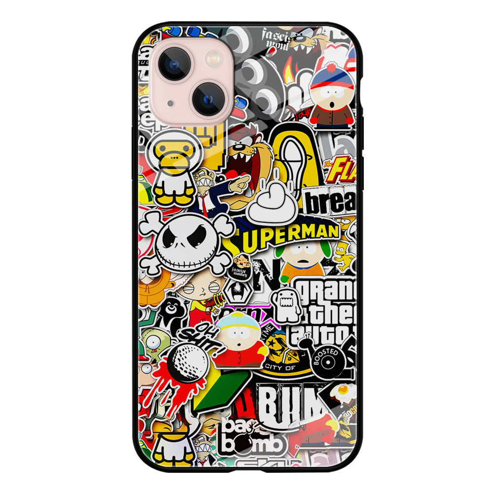 Sticker Collection Image iPhone 13 Case-Phone Case-Tempered Glass Case-Altracase