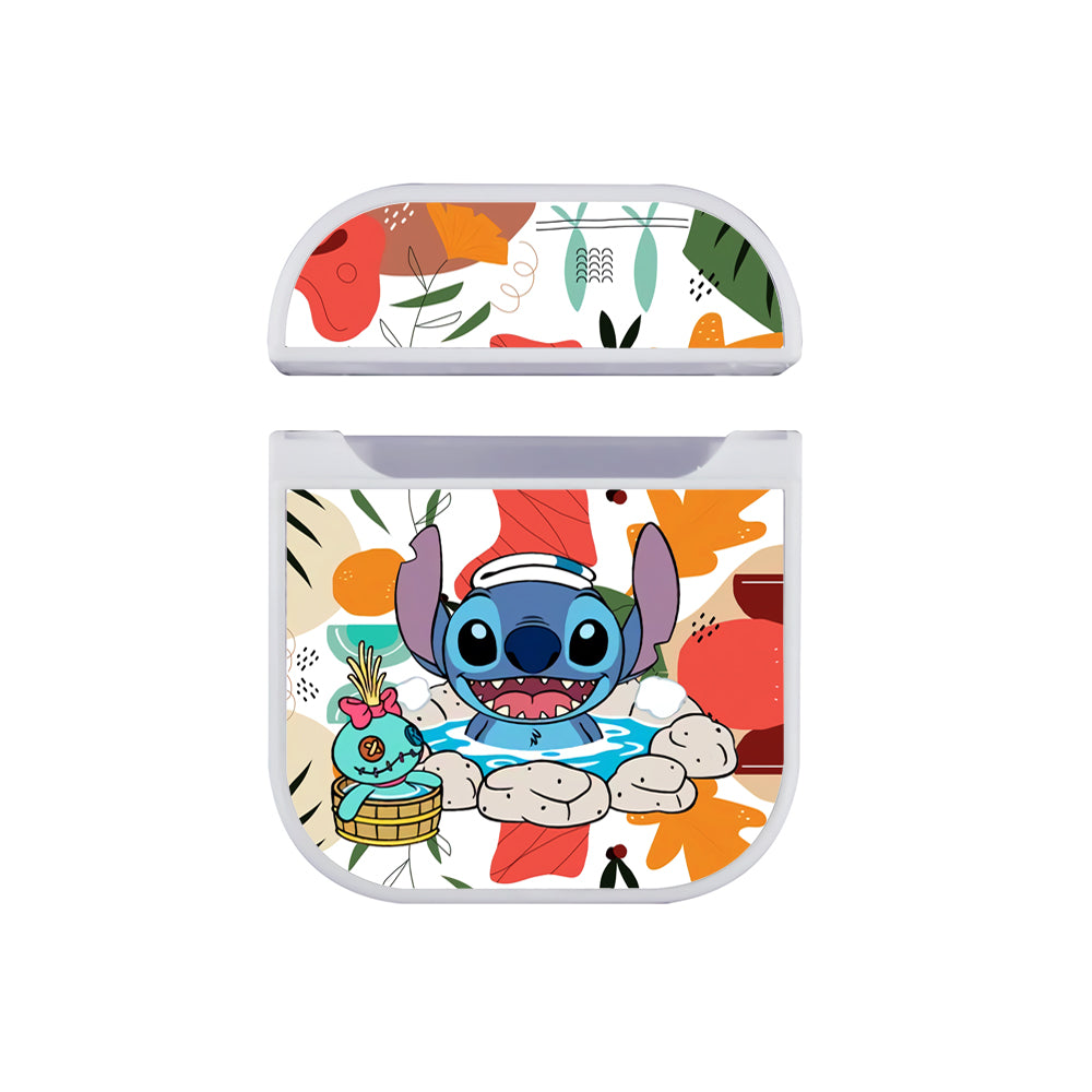 Stitch Warmful from Onsen Apple AirPods Case-AirPod Case-White-Altracase