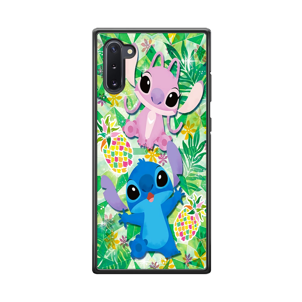 Stitch and Angel Fruit Samsung Galaxy Note 10 Case-Phone Case-Tempered Glass Case-Altracase