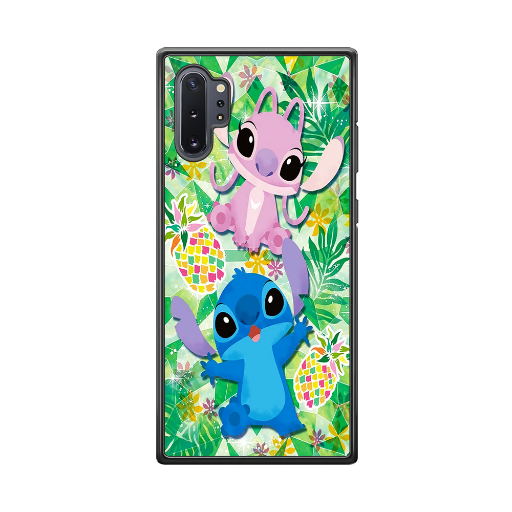Stitch and Angel Fruit Samsung Galaxy Note 10 Plus Case-Phone Case-Tempered Glass Case-Altracase