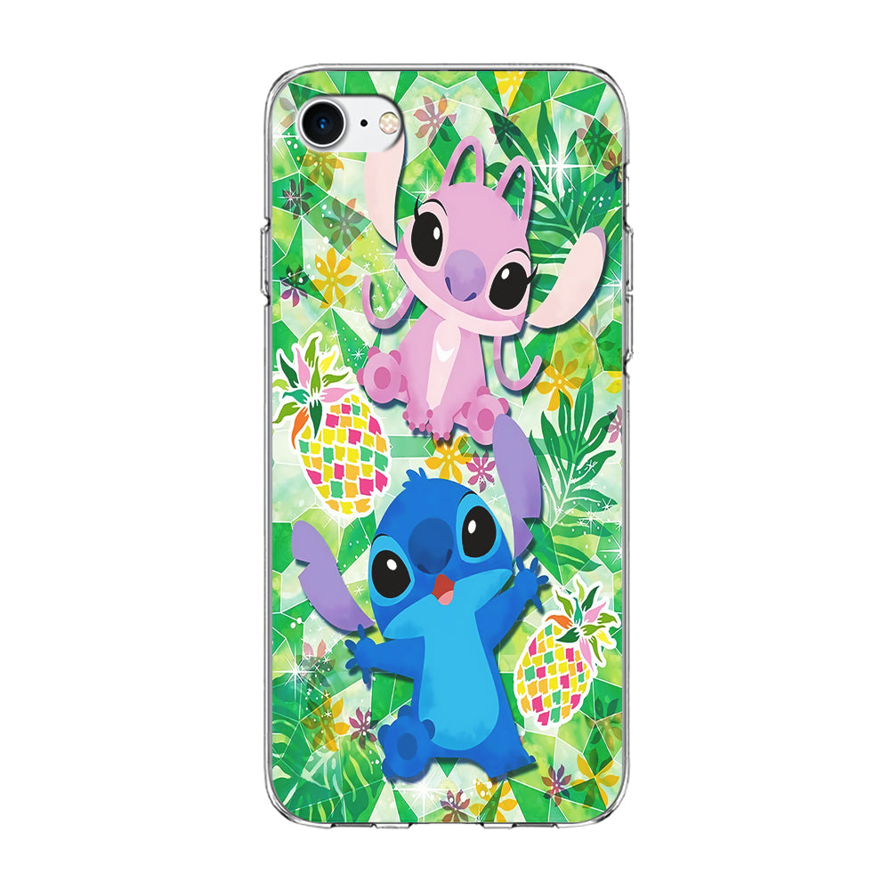 Stitch and Angel Fruit iPhone 8 Case-Phone Case-Clear Soft Case-Altracase