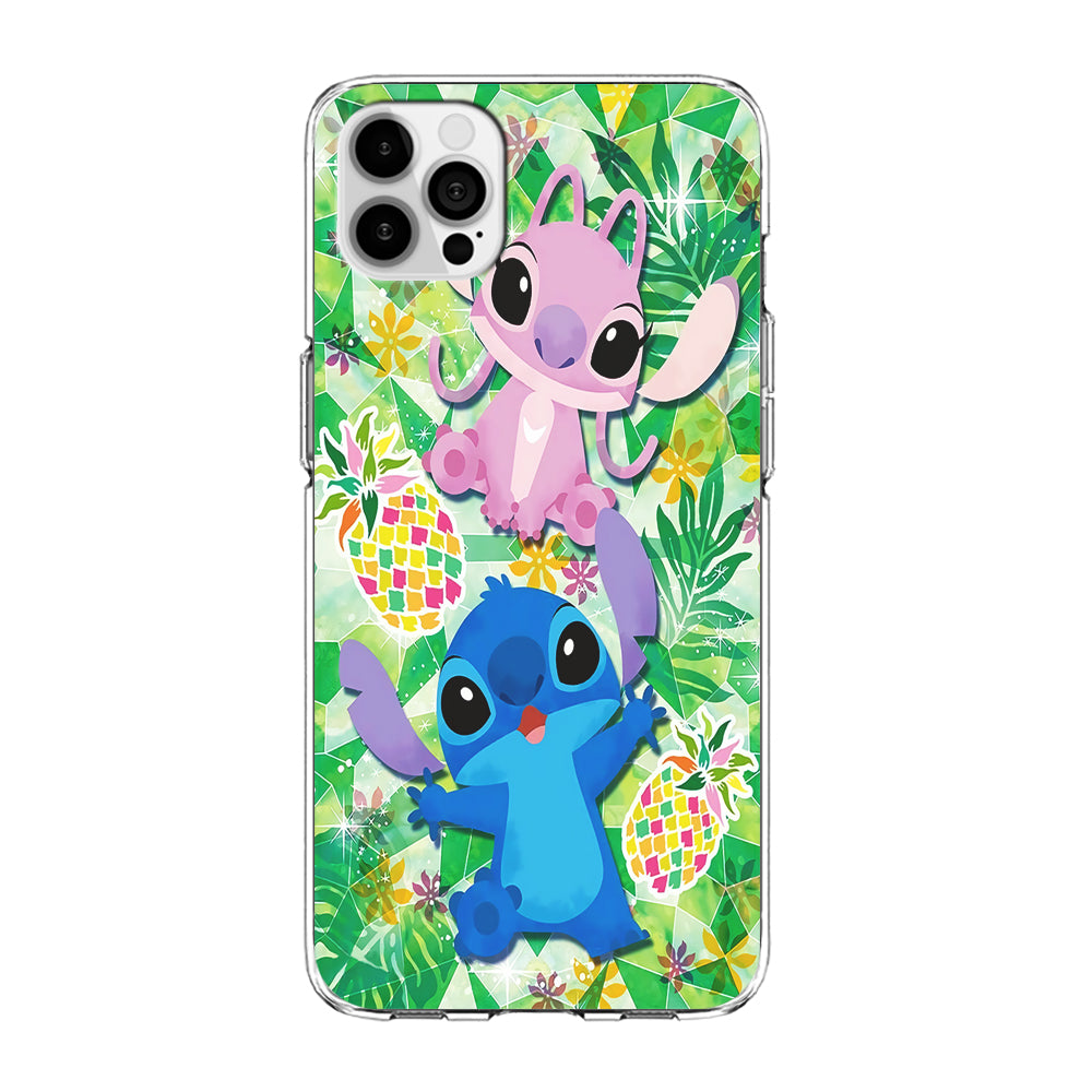 Stitch and Angel Fruit iPhone 15 Pro Case-Phone Case-Clear Soft Case-Altracase