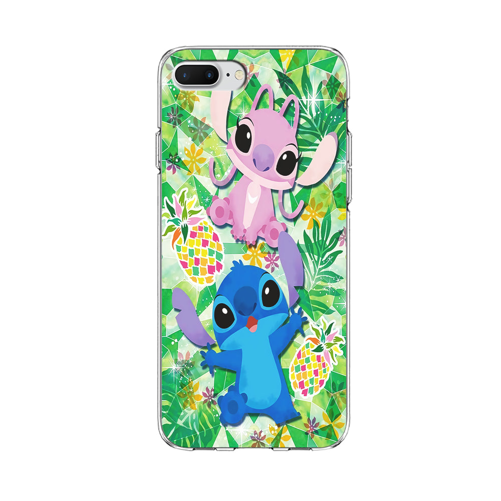 Stitch and Angel Fruit iPhone 8 Plus Case-Phone Case-Clear Soft Case-Altracase