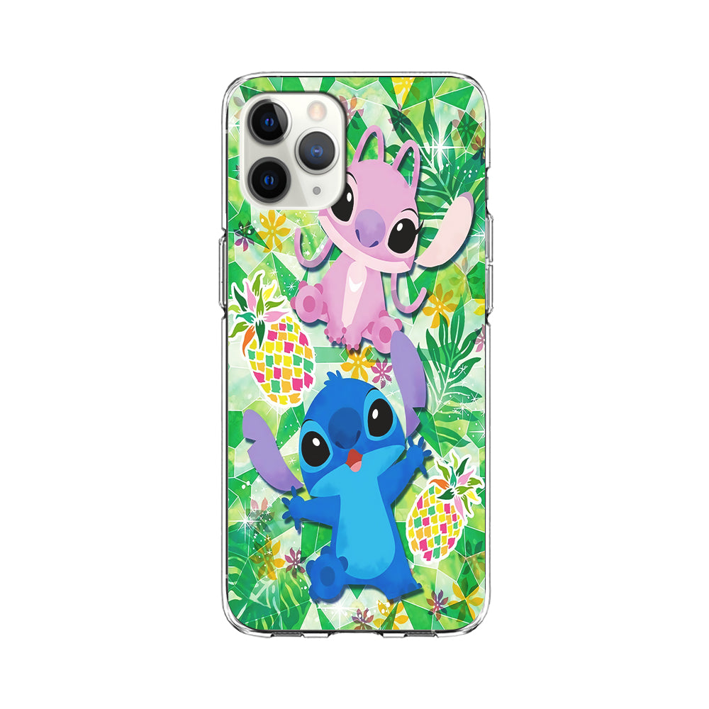 Stitch and Angel Fruit iPhone 11 Pro Max Case-Phone Case-Clear Soft Case-Altracase