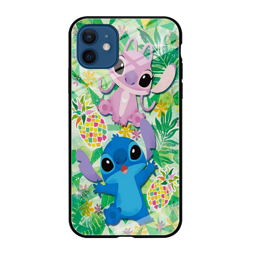 Stitch and Angel Fruit iPhone 12 Mini Case-Phone Case-Tempered Glass Case-Altracase