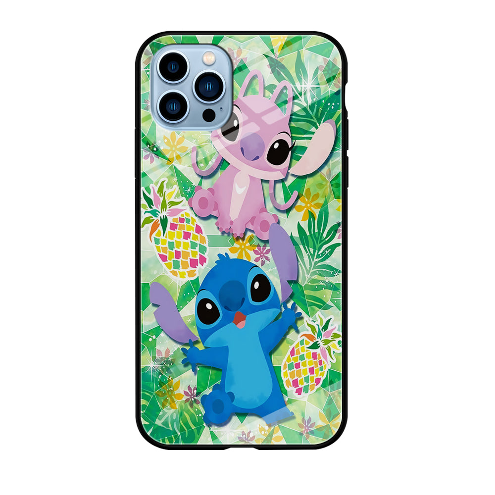 Stitch and Angel Fruit iPhone 12 Pro Max Case-Phone Case-Tempered Glass Case-Altracase