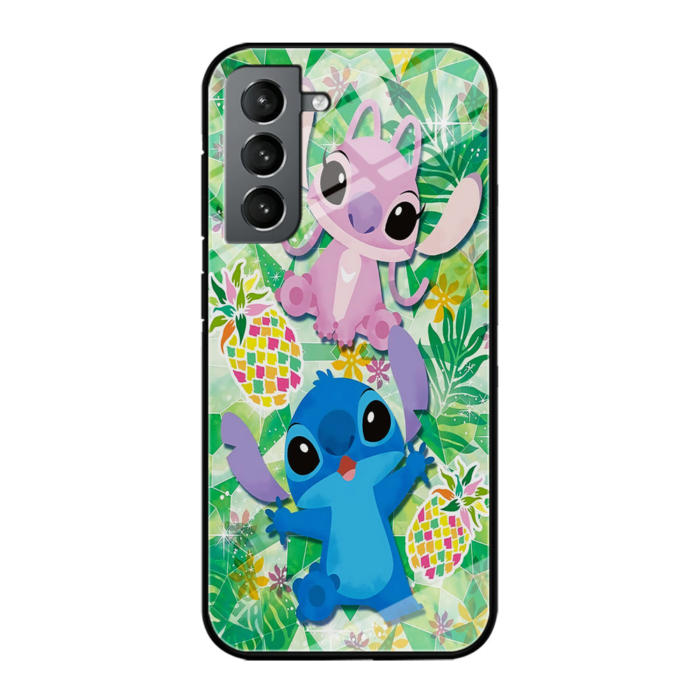 Stitch and Angel Fruit Samsung Galaxy S24 Plus Case-Phone Case-Tempered Glass Case-Altracase