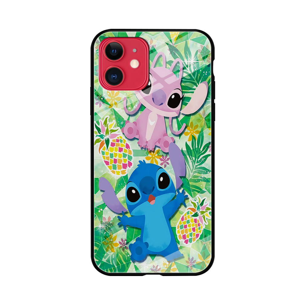 Stitch and Angel Fruit iPhone 11 Case-Phone Case-Tempered Glass Case-Altracase