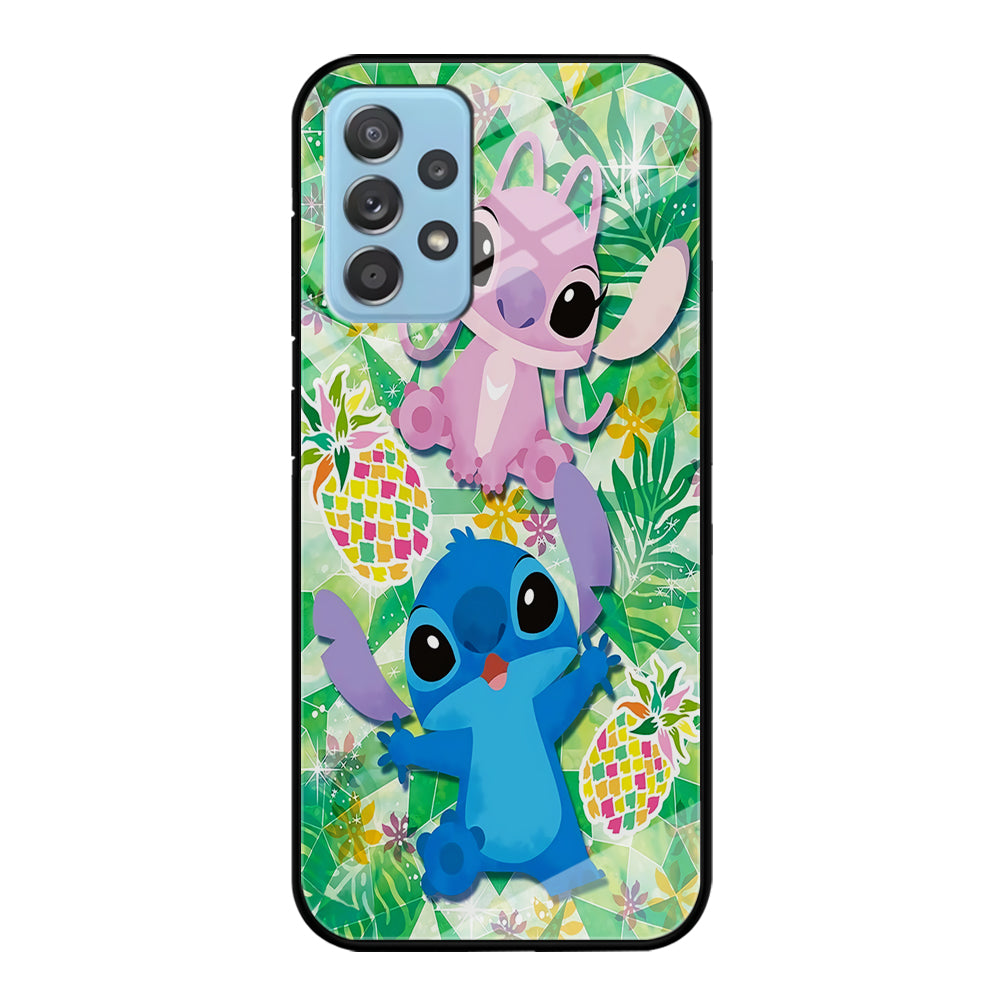 Stitch and Angel Fruit Samsung Galaxy A52 Case-Phone Case-Tempered Glass Case-Altracase