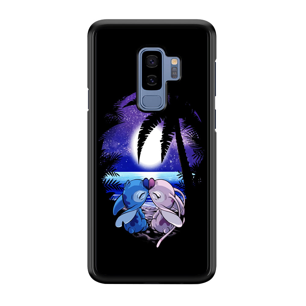 Stitch and Angel Kissing Samsung Galaxy S9 Plus Case-Phone Case-Rubber Black (2D Case)-Altracase