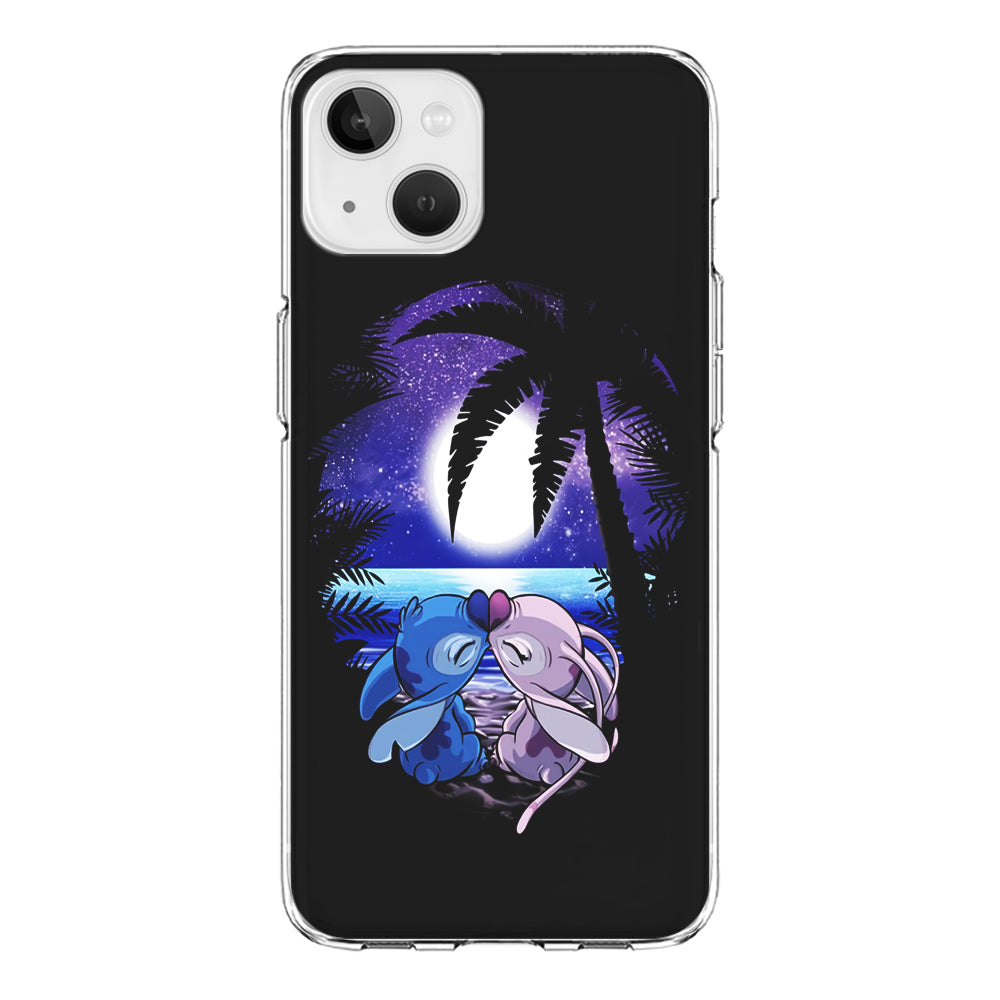 Stitch and Angel Kissing iPhone 13 Mini Case-Phone Case-Clear Soft Case-Altracase