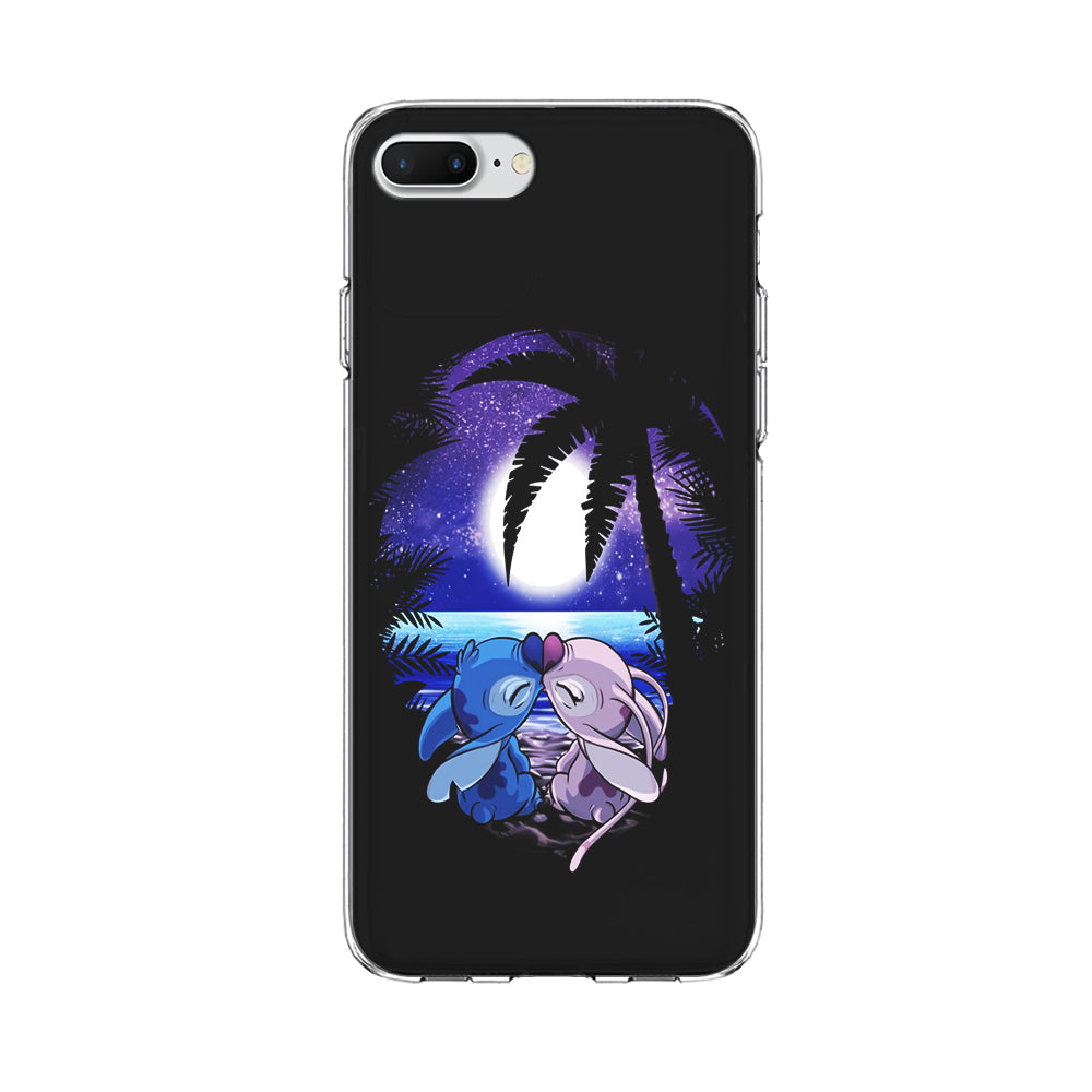Stitch and Angel Kissing iPhone 8 Plus Case-Phone Case-Clear Soft Case-Altracase