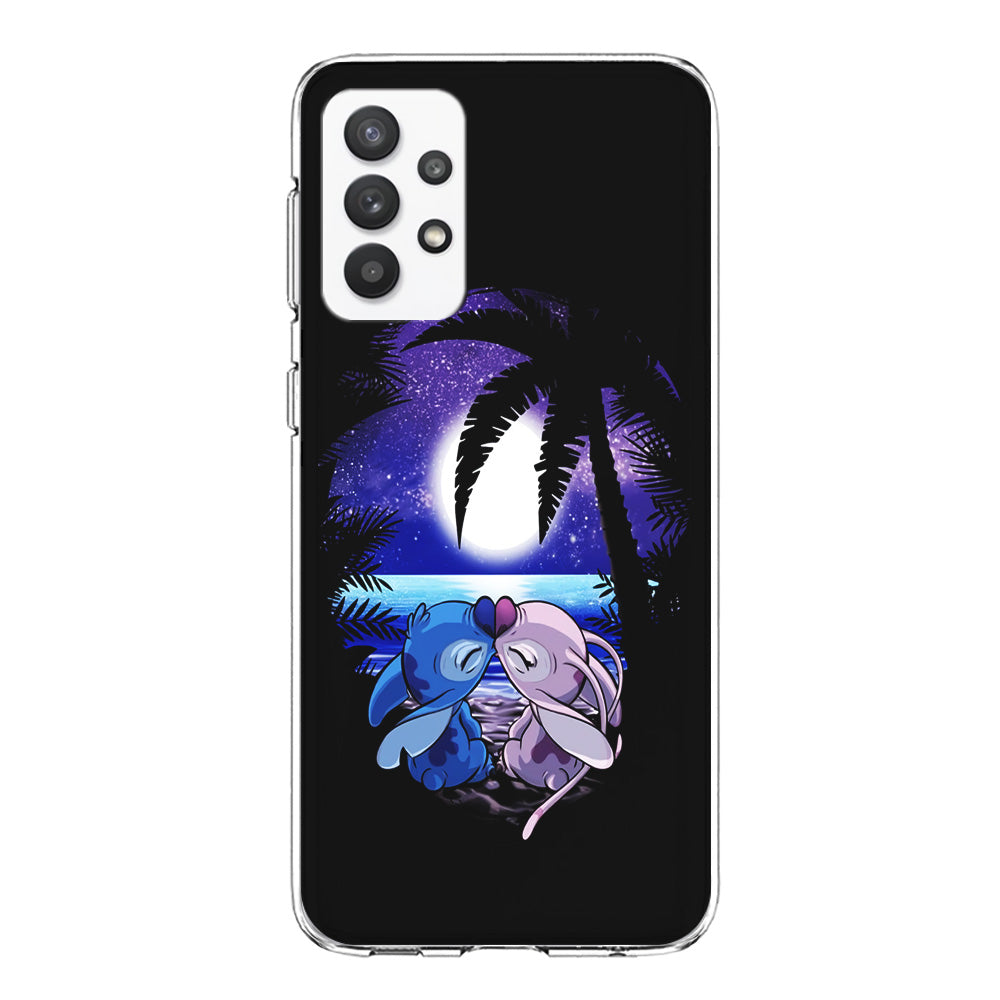 Stitch and Angel Kissing Samsung Galaxy A32 Case-Phone Case-Clear Soft Case-Altracase