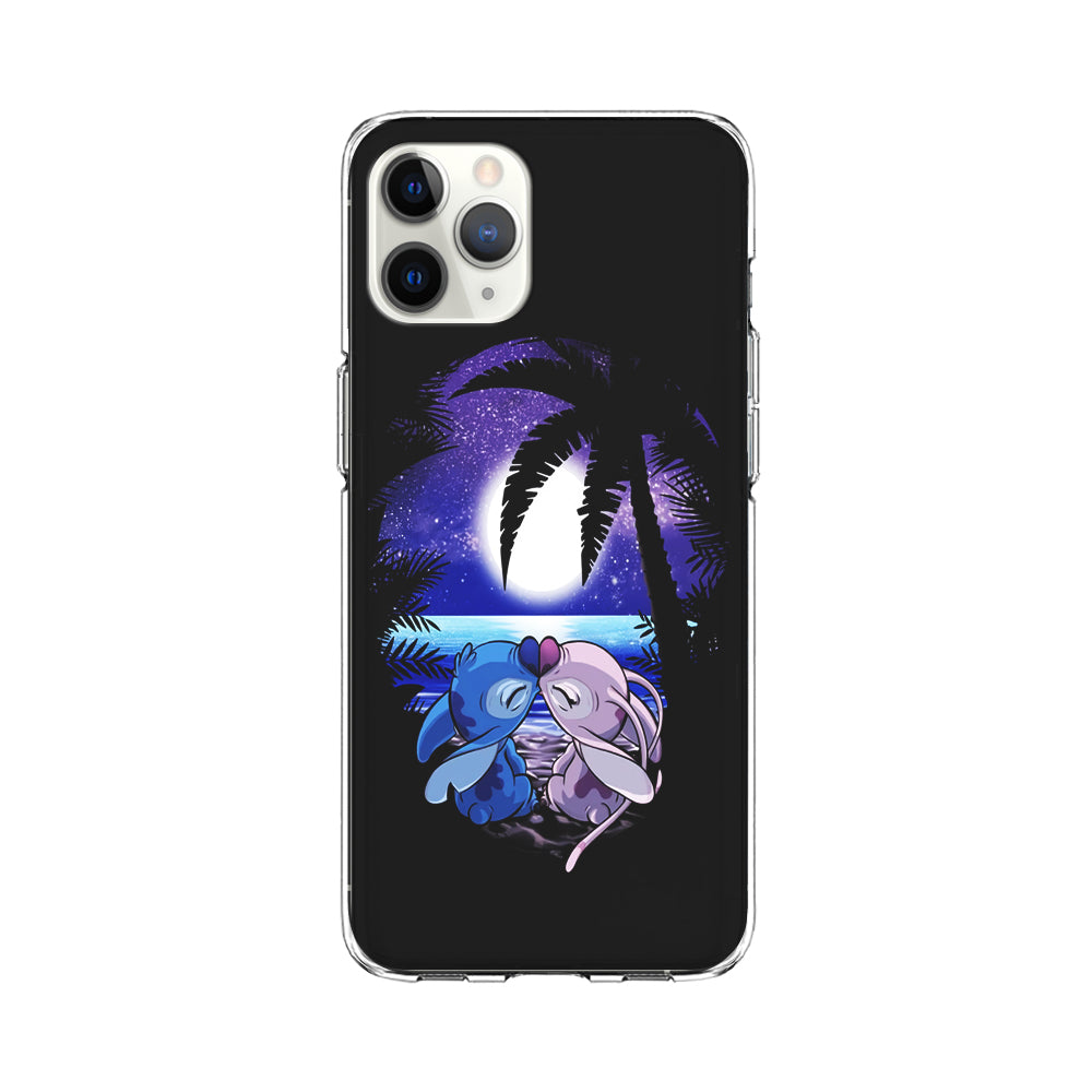 Stitch and Angel Kissing iPhone 11 Pro Max Case-Phone Case-Clear Soft Case-Altracase